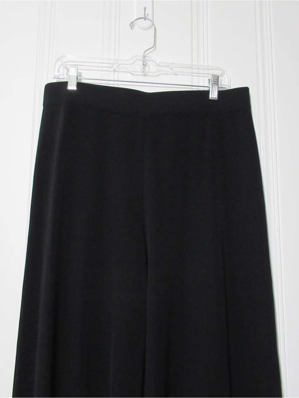 Misook Black Wide Leg Knit Pull on Pants Size Large Petite - Picture 3 of 14